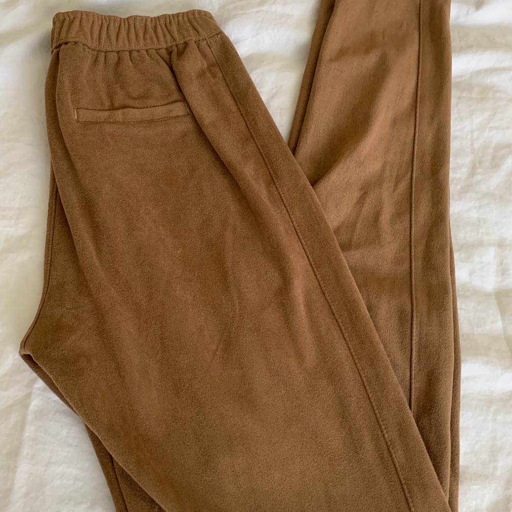 Abercrombie kids suede tan pants size: 15/16